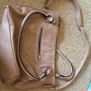 Women's Classic Convertible Shoulder Bag - Blush